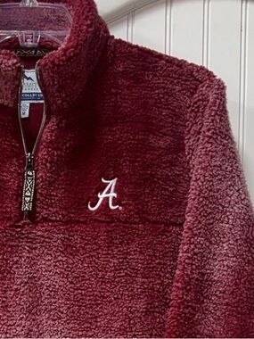 Alabama Sherpa Fleece Pullover Sweatshirt M Football Basketball Crimson Tide